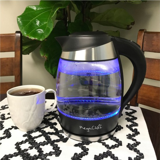  1.8L Glass Stainless Steel Electric Tea Kettle