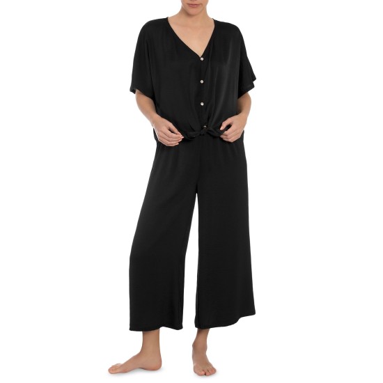 Midnight Bakery Maliskin Pajama Set, Medium, Black