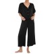 Midnight Bakery Maliskin Pajama Set, Medium, Black