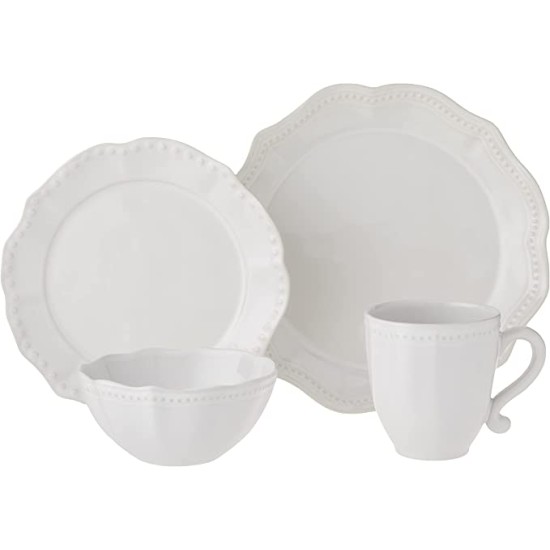  Alyse 4-Piece Place Setting, White