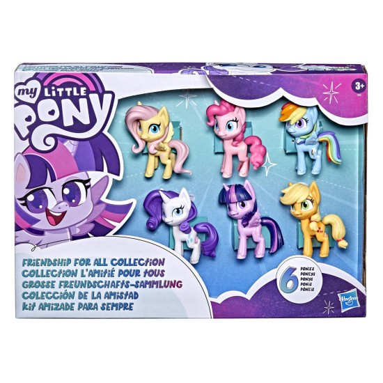 My Little Pony Friendship for All Collection Pack – 6 Pony Figures, 3-Inch Toys for Kids Ages 3 Years Old and Up
