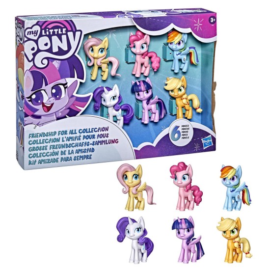 My Little Pony Friendship for All Collection Pack – 6 Pony Figures, 3-Inch Toys for Kids Ages 3 Years Old and Up