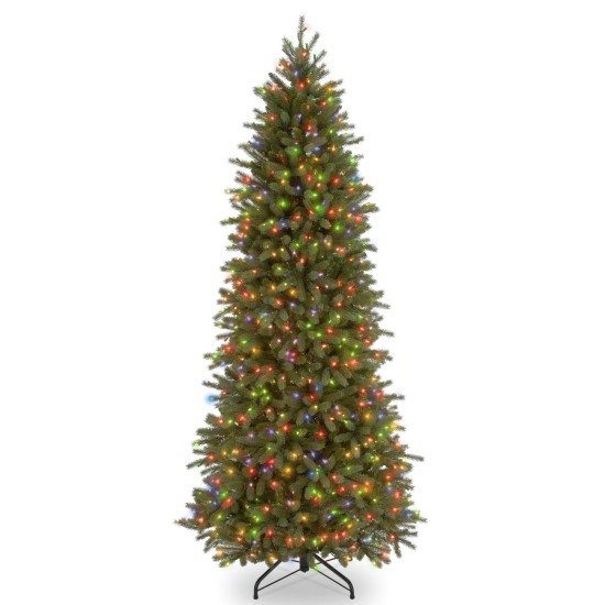  6 .5′ Feel Real Jersey Fraser Pencil Slim Fir Tree with 550 Multi Lights