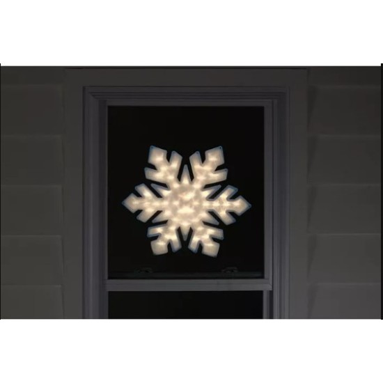  20″ Lighted Snowflake Christmas Window Silhouette Decoration