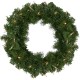 Deluxe Windsor Pine Artificial Christmas Wreath – 16-Inch Clear Lights
