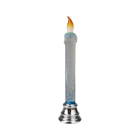  Glitte Led Flameless Christmas Candle, 9.25 Inch
