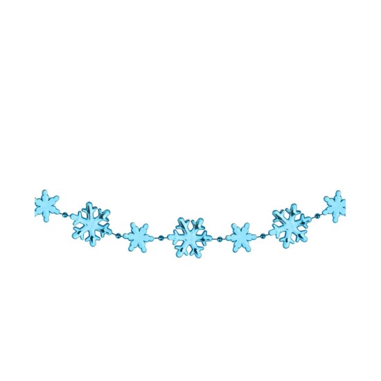  Shiny Snowflakes Beaded Christmas Garland-Unlit