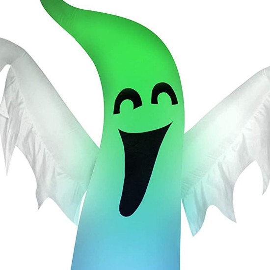  5 Foot Pre Lit LED Inflatable Color Changing Ghost Yard Decoration