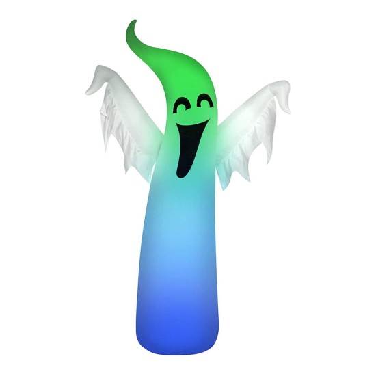  5 Foot Pre Lit LED Inflatable Color Changing Ghost Yard Decoration