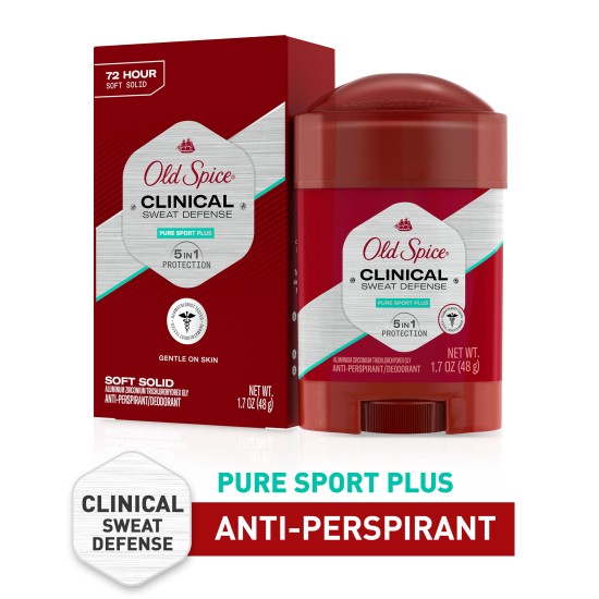  Clinical Soft Solid Antiperspirant Pure Sport Plus – 1.7 Oz