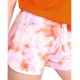  Tie Dye Knit Sleep Shorts, Red, Small