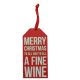  Red / White Merry Christmas to All Holiday Bottle Tag