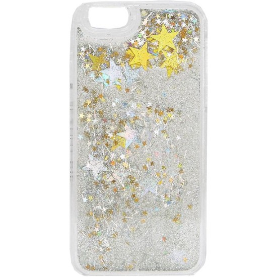  Phone Case with Screen Guard & Cleaning Cloth (Samsung S7 – Floating Gold/Silver Stars)