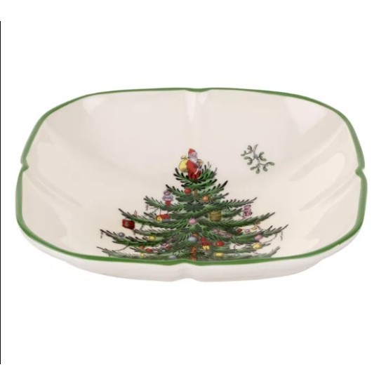  Christmas Tree Sculpted Square Dish, 5.5″