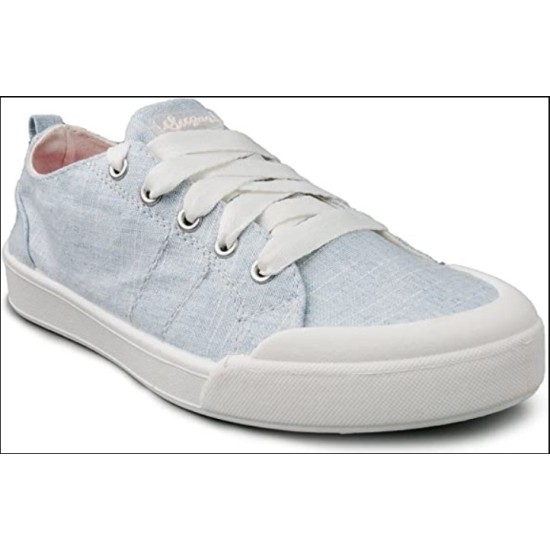  Womens Canvas Shoes – Low Top Sneakers for Women – Casual Lace Up Walking Shoes for Women with Fashionable Cute Design – Festival 7.5 Light Blue