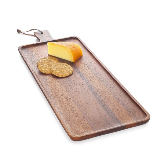  Brown Large Acacia Wood Paddle Serving Board, 21.5” x 7.5”