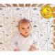  Fitted Crib Sheets – Black and White Safari Animals