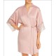 Women’s Flora Nikrooz Ada Satin Robe, Size X-Small – Pink