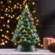 18″ Ceramic Lighted Hand Painted Nostalgic Artificial Christmas Tree