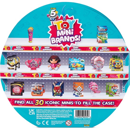  Toy Mini Brands Collector’s Case – Store & Display 30 Minis with 4 Exclusive Minis, Blue
