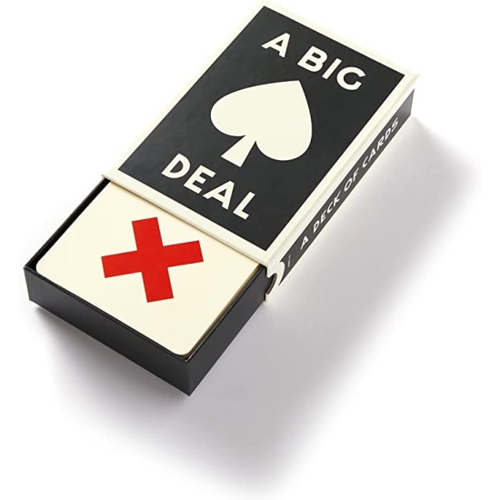 A Big Deal Giant Playing Cards from  – Giant Playing Card Deck with 54 Cards Featuring a Vintage Design, Each Card is 4.5″ x 7″, Matchbox Style Box (5.125″ x 7.5″), Perfect for Game Night