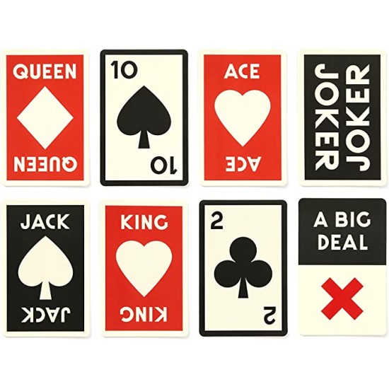 A Big Deal Giant Playing Cards from  – Giant Playing Card Deck with 54 Cards Featuring a Vintage Design, Each Card is 4.5″ x 7″, Matchbox Style Box (5.125″ x 7.5″), Perfect for Game Night