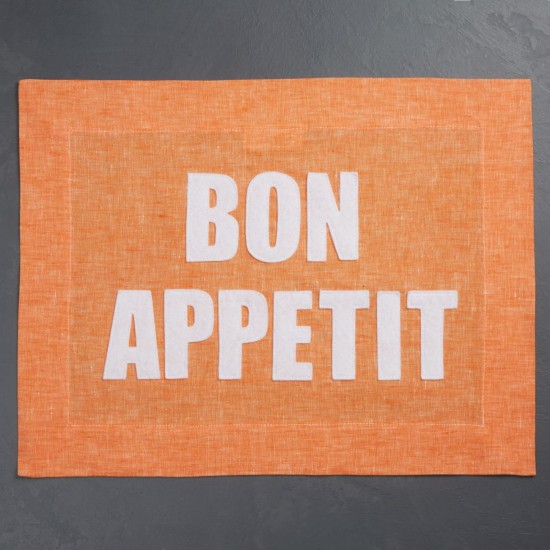 Alexandra Ferguson Bon Appetit Placemat, Orange