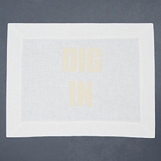Alexandra Ferguson Dig In Placemat, White
