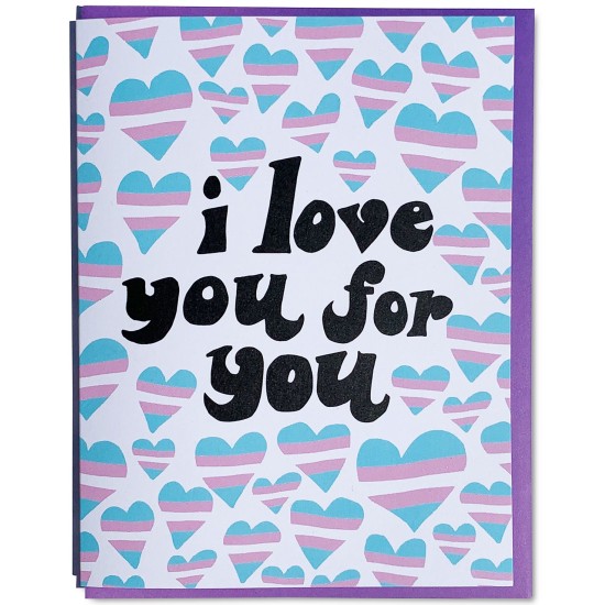 Ash + Chess I Love You Greeting Card, Lilac, 4.25″ x 5.5″