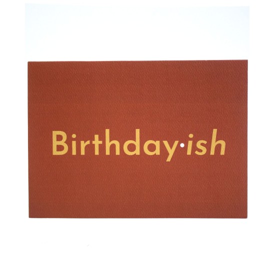 Aya Paper Co. Birthday-Ish Greeting Card, Red, 4.5″ x 6.25″