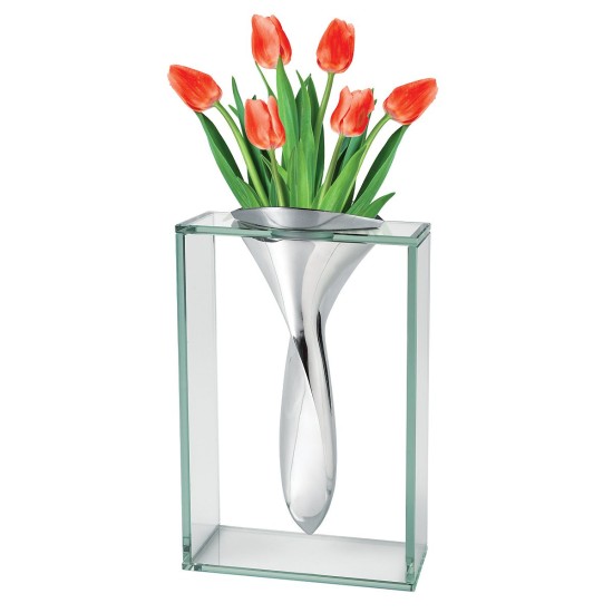  Crystal Elvis Vase, Clear, 13″