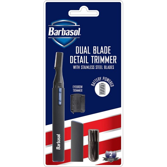  Battery Powered Electric Dual Blade Fine Detail Trimmer, Black