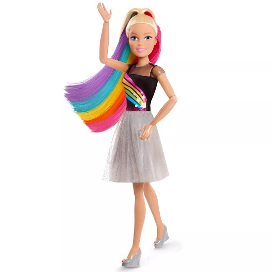  28 inch Best Fashion Friend Rainbow Doll, Blonde Hair with Rainbow Highlights, Kids Toys for Ages 3 up