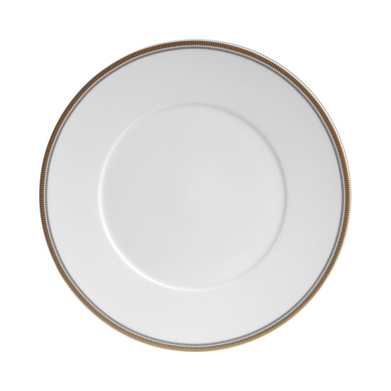  Gage Dinner Plate, White/Gold