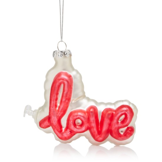 Bloomingdale’s Glass Love Ornament, Red