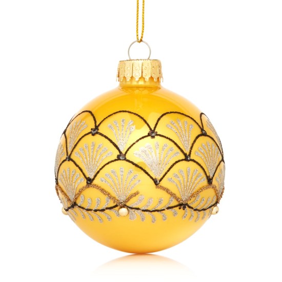 Bloomingdale’s Gold Glass Ornament