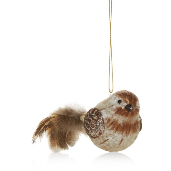 Bloomingdale’s Gold Glitter Bird Tree Snap On Ornament