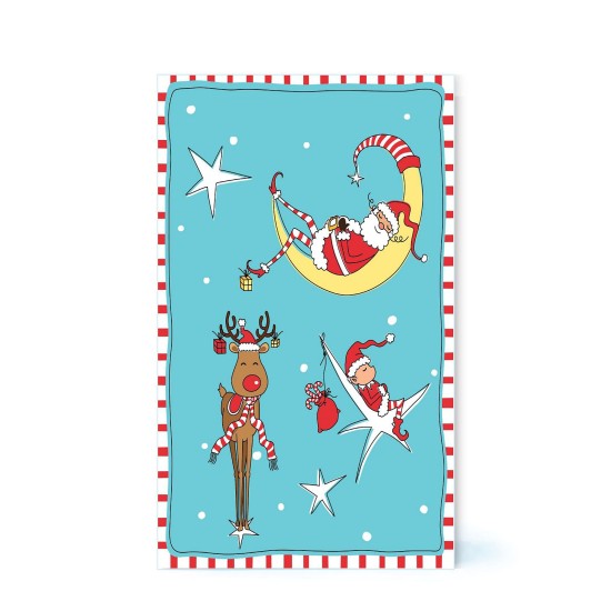  Totally Santa Holiday Postcards Set, Red