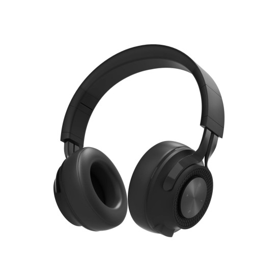  WhisperNX Active Noise-Cancelling Bluetooth Headphones with Rechargeable Battery, Black