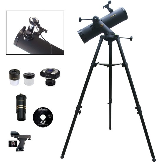  640 x 102 Astronomical Tracker Reflector Kit with Camera, Black