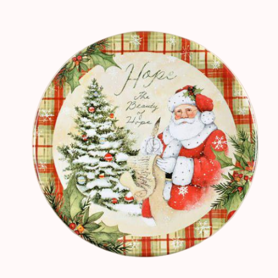  Holiday Wishes Canape Plate