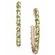 Gold-Tone Medium Navette-Stone Open Hoop Earrings, 1.37″,