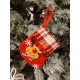 , Set of 4, 3D Christmas Theme Stockings Gift & Candy Bag & Tableware Holder Ornament Animated Santa Reindeer Snowman Dog, Red Plaid, Set of 8