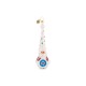  Candy-Dotted Claus Ornament, Multi, 7”