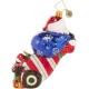  Hand-Crafted European Glass Christmas Decorative Figural Ornament, A Christmas Cannon