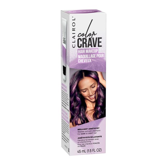  Color Crave Temporary Hair Color Makeup, Brilliant Amethyst Hair Color, 1.5 fl oz