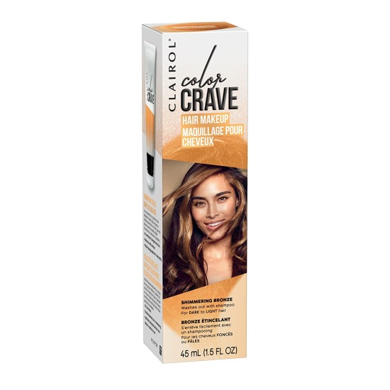  Color Crave Temporary Hair Color Makeup, Shimmering Bronze Hair Color, 1.5 fl oz