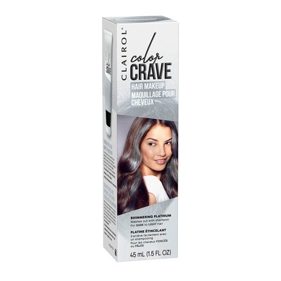  Color Crave Temporary Hair Color Makeup, Shimmering Platinum Hair Color, 1.5 fl oz