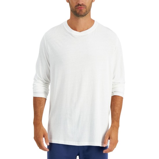  Men’s Chatham Knit Long-Sleeve T-Shirts, White, Large