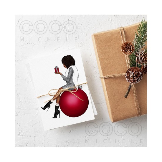 Coco Michele All That Glitters Card, Red, 4.25″ x 5.5″